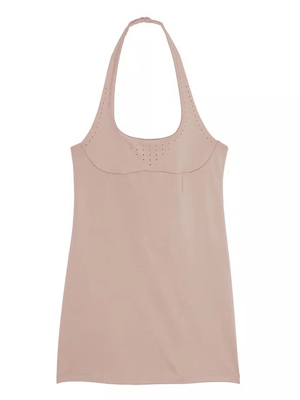 Victoria's Secret Essential Perforated Halter Dress Bare Taupe Size Small
